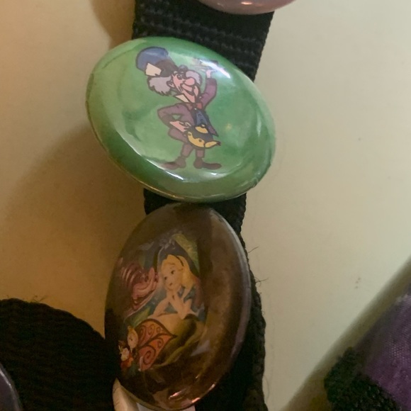 Disney Cheshire the cat Alice in wonderland purse bag with buttons . - Picture 6 of 10